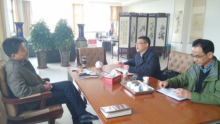 江安吉開發(fā)區(qū)管委會(huì)領(lǐng)導(dǎo)一行來我院進(jìn)行合作洽談